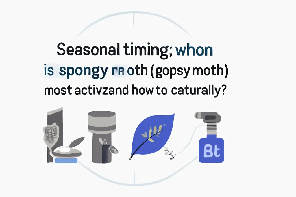 Seasonal timing: when is spongy moth (gypsy moth) most active and how to act naturally?
