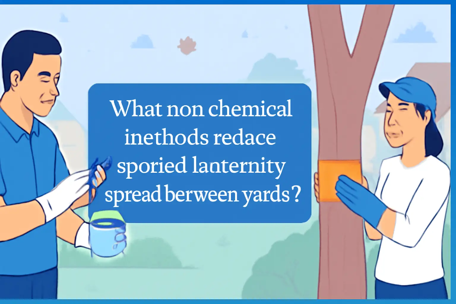 What non-chemical methods reduce spotted lanternfly spread between yards?
