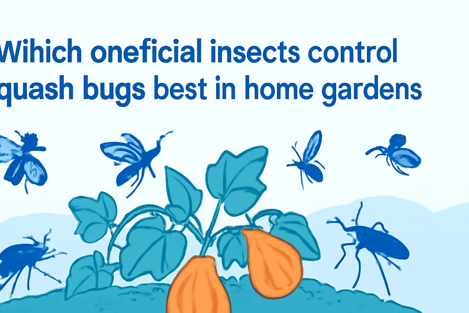 Which beneficial insects control squash bugs best in home gardens?
