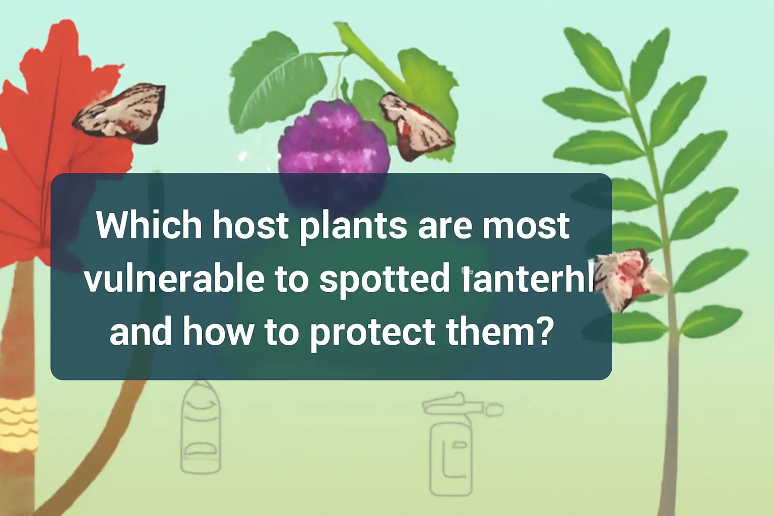 Which host plants are most vulnerable to spotted lanternfly and how to protect them?