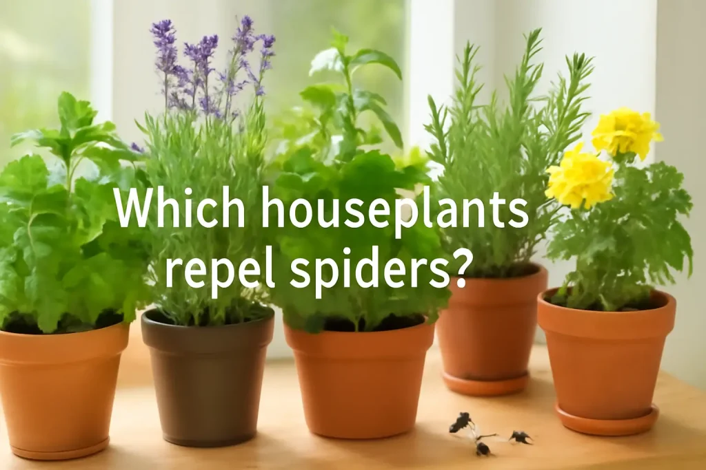 Which houseplants repel spiders?