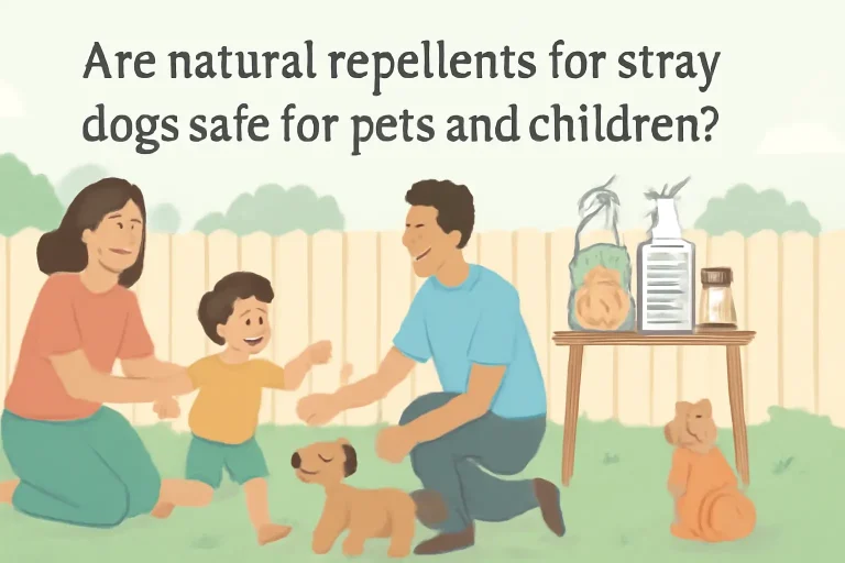 Are natural repellents for stray dogs safe for pets and children?
