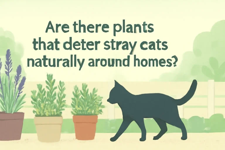 Are there plants that deter stray cats naturally around homes?