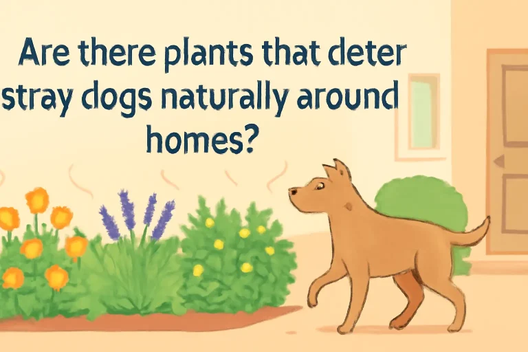 Are there plants that deter stray dogs naturally around homes?