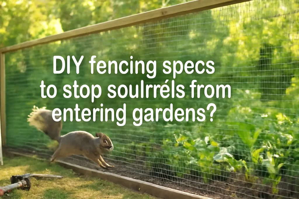 DIY fencing specs to stop squirrels from entering gardens?