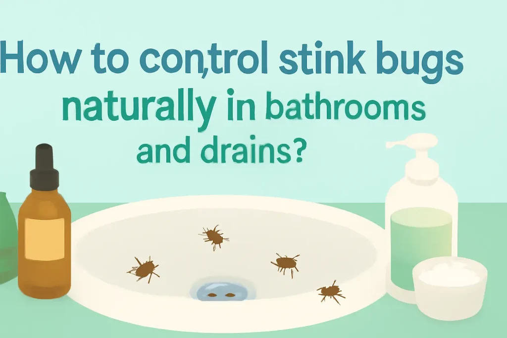 How to control stink bugs naturally in bathrooms and drains?