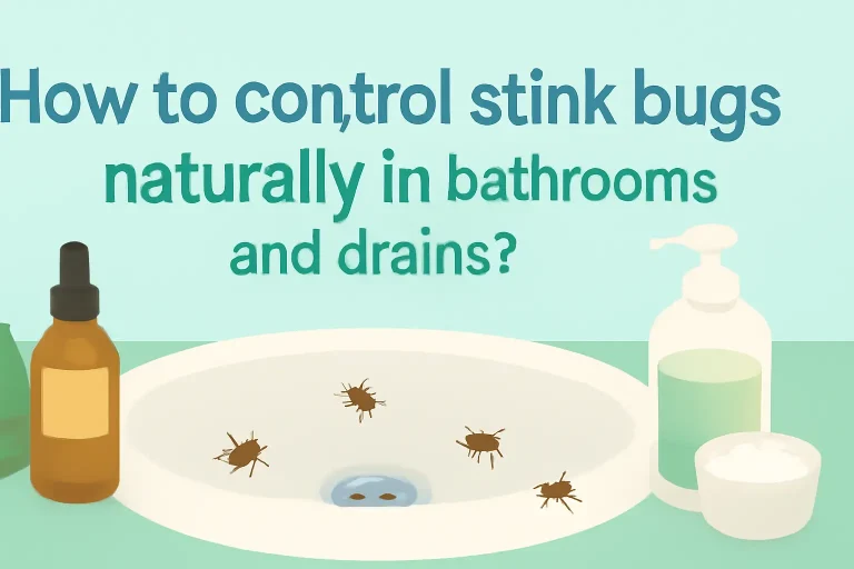 How to control stink bugs naturally in bathrooms and drains?