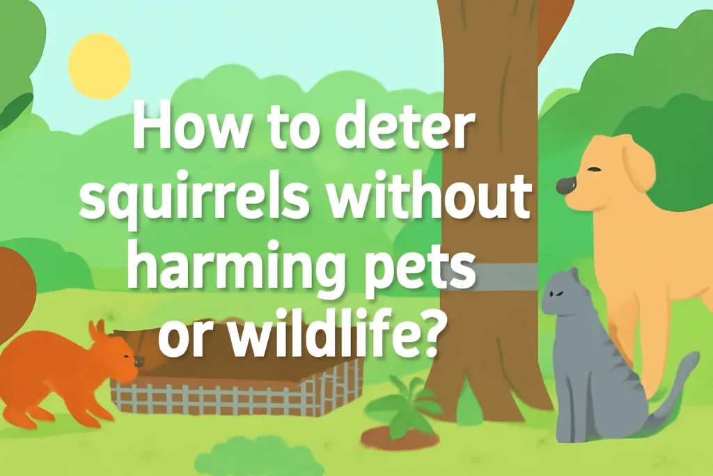 How to deter squirrels without harming pets or wildlife?