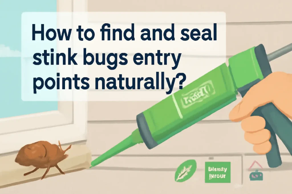 How to find and seal stink bugs entry points naturally?
