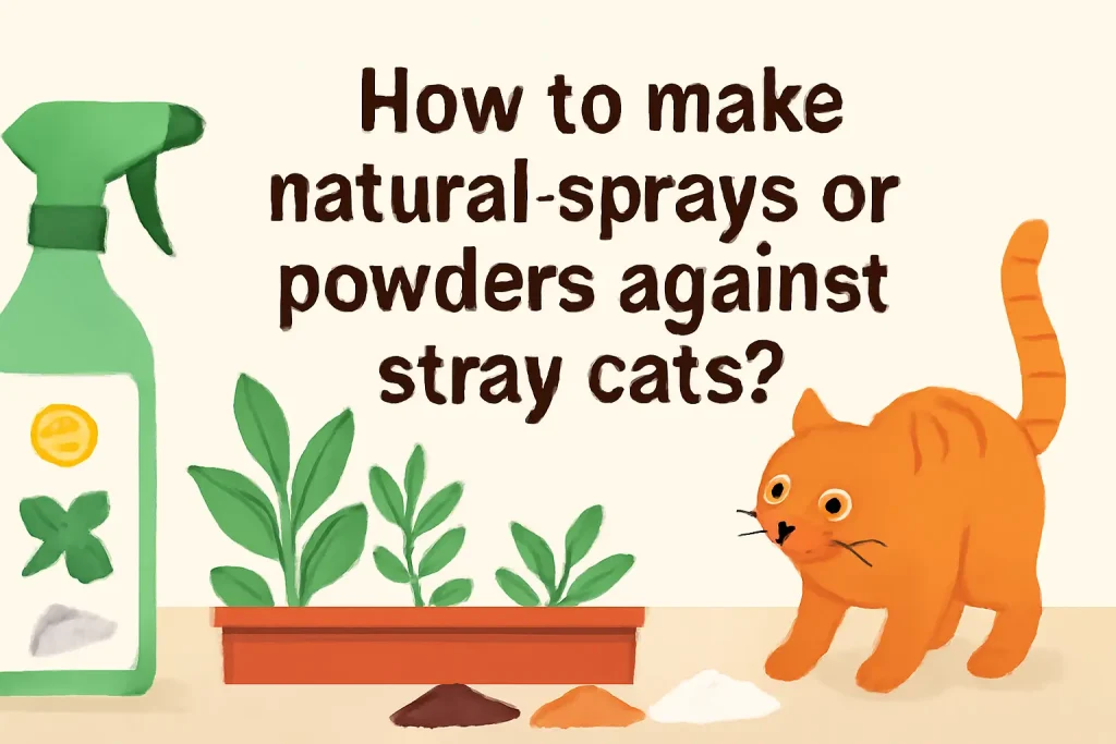 How to make natural sprays or powders against stray cats?