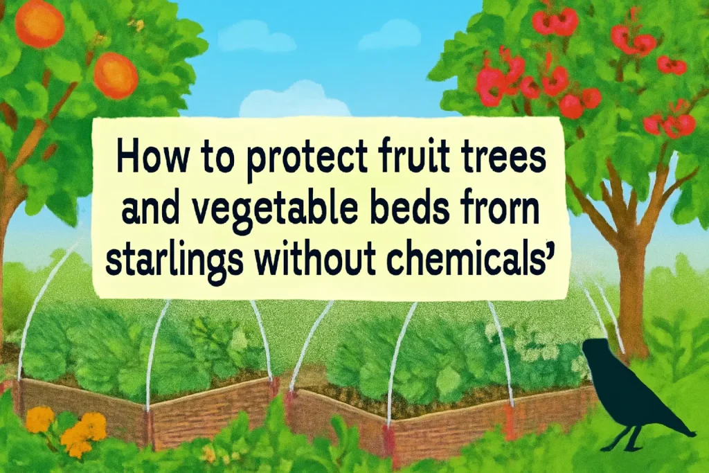 How to protect fruit trees and vegetable beds from starlings without chemicals?