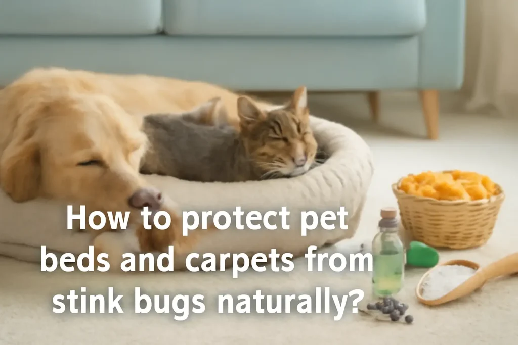 How to protect pet beds and carpets from stink bugs naturally?