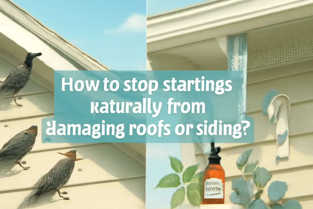 How to stop starlings naturally from damaging roofs or siding?
