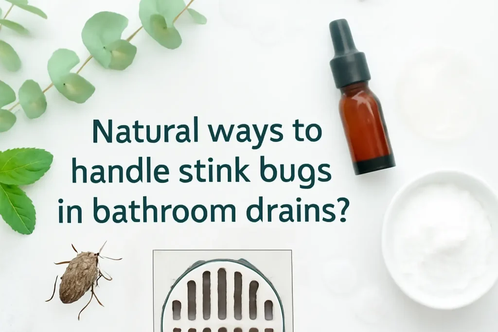 Natural ways to handle stink bugs in bathroom drains?