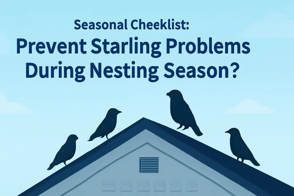 Seasonal checklist: prevent starlings problems during nesting season?