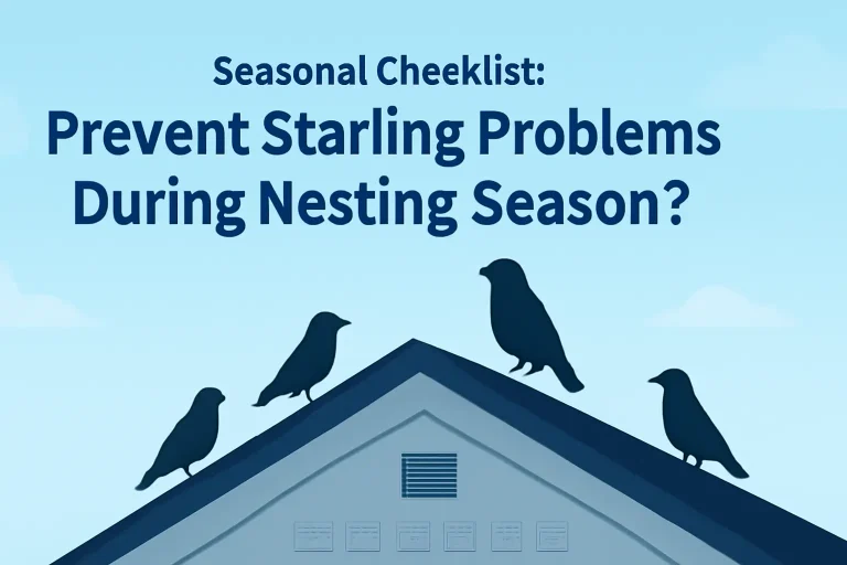 Seasonal checklist: prevent starlings problems during nesting season?