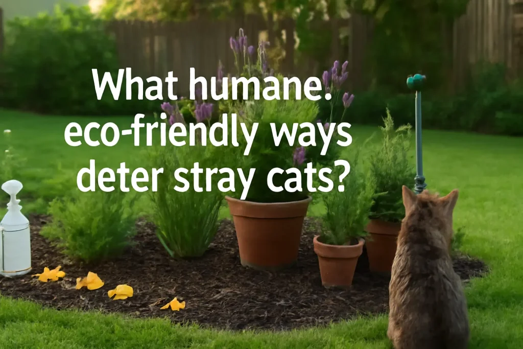 What humane, eco-friendly ways deter stray cats?