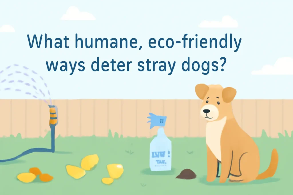 What humane, eco-friendly ways deter stray dogs?