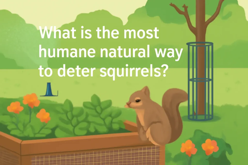 What is the most humane natural way to deter squirrels?