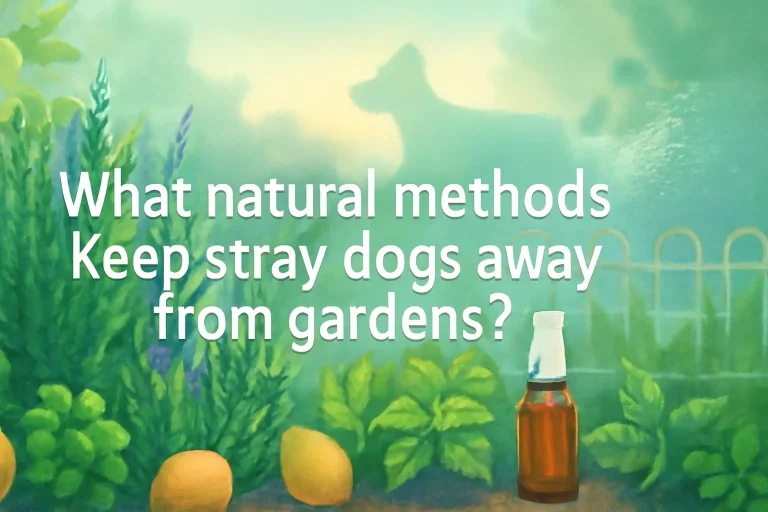 What natural methods keep stray dogs away from gardens?