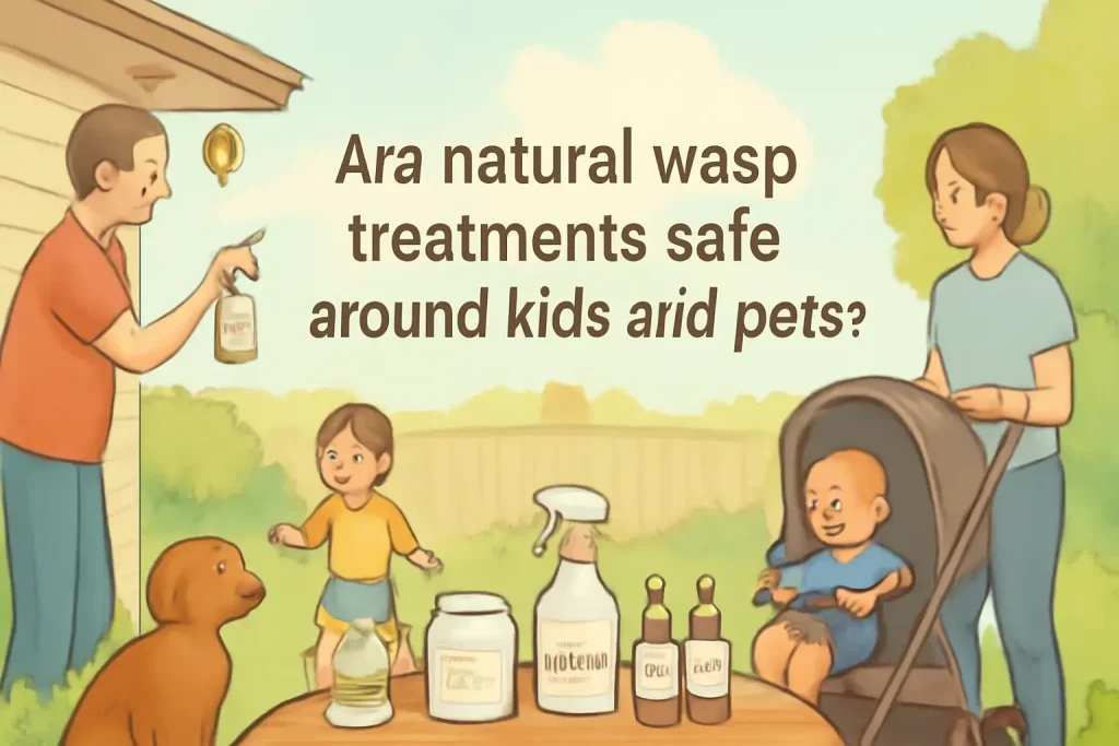 Are natural wasps treatments safe around kids and pets?