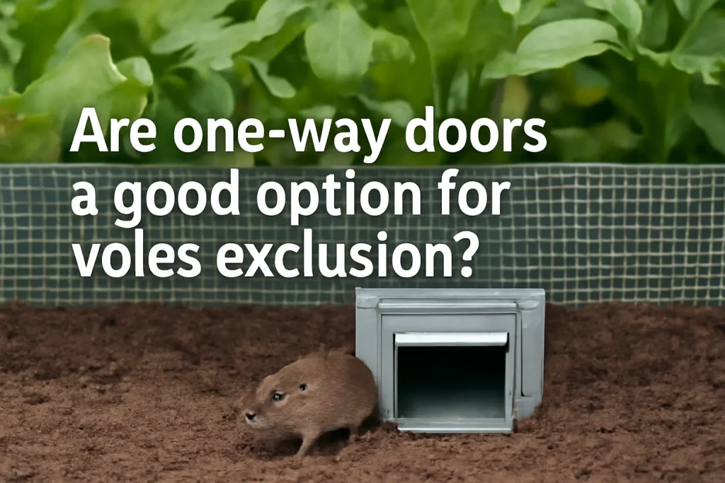 Are one-way doors a good option for voles exclusion?