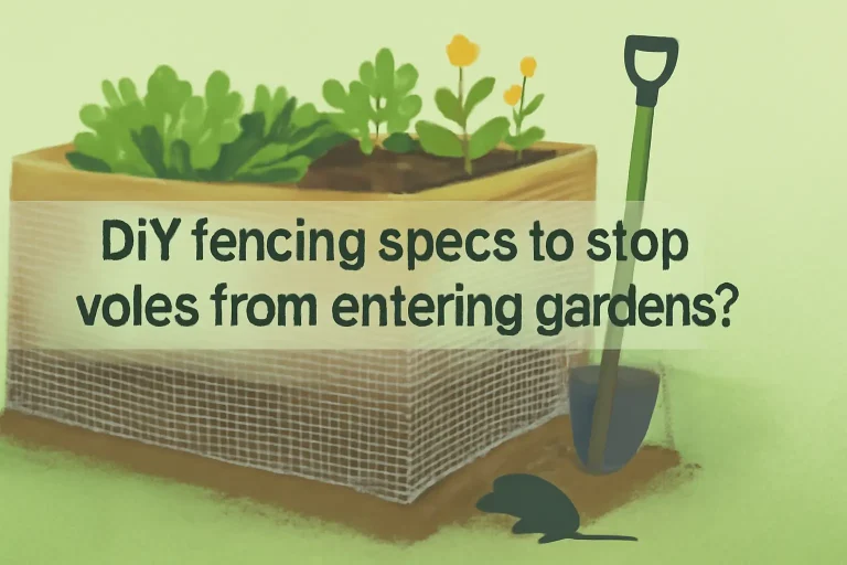 DIY fencing specs to stop voles from entering gardens?