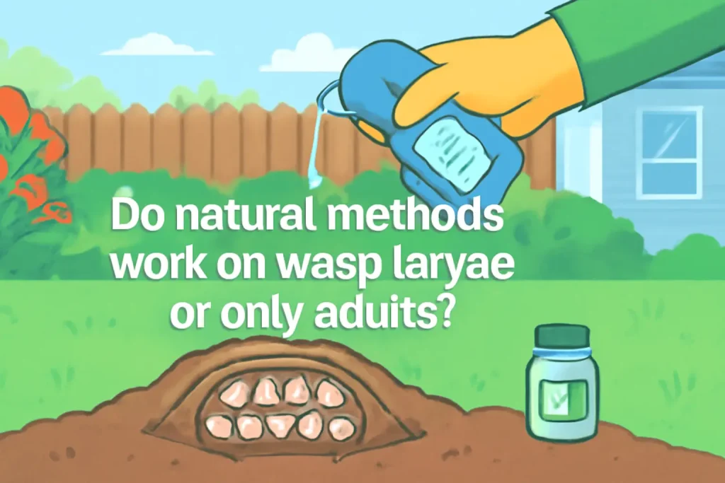 Do natural methods work on wasps larvae or only adults?
