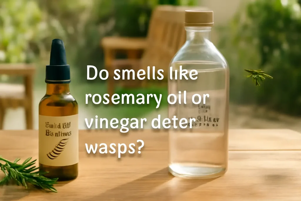 Do smells like rosemary oil or vinegar deter wasps?