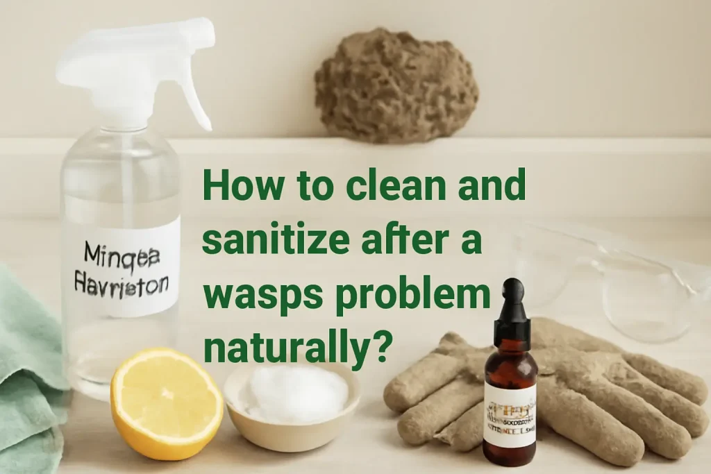How to clean and sanitize after a wasps problem naturally?
