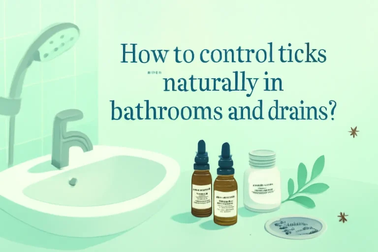How to control ticks naturally in bathrooms and drains?