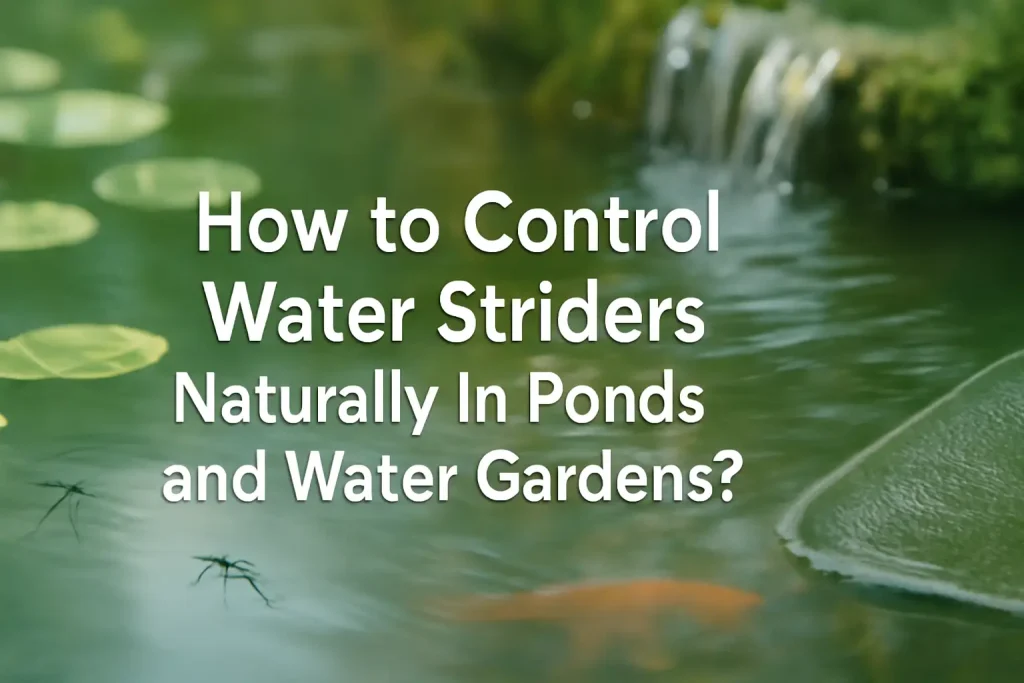 How to control water striders naturally in ponds and water gardens?