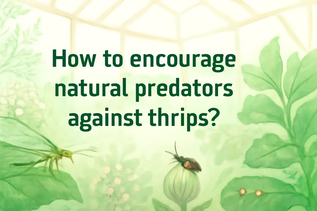 How to encourage natural predators against thrips?