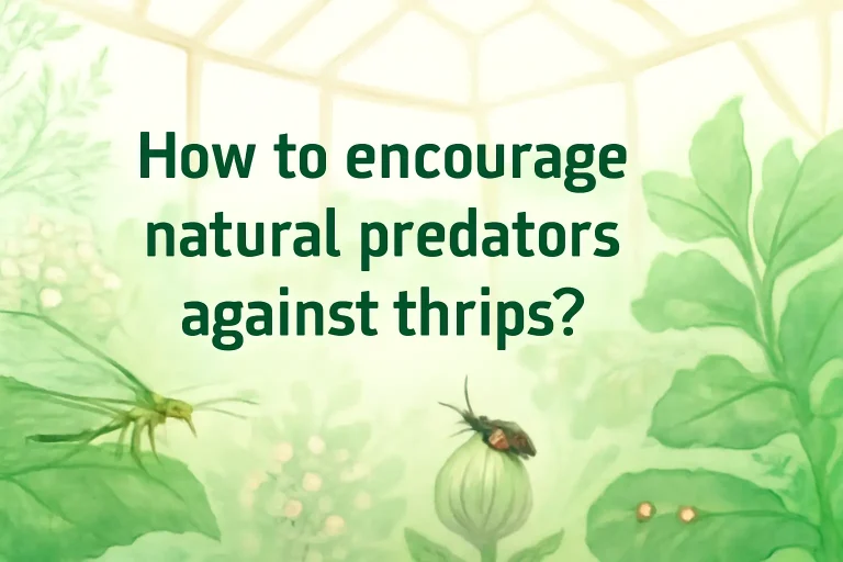 How to encourage natural predators against thrips?