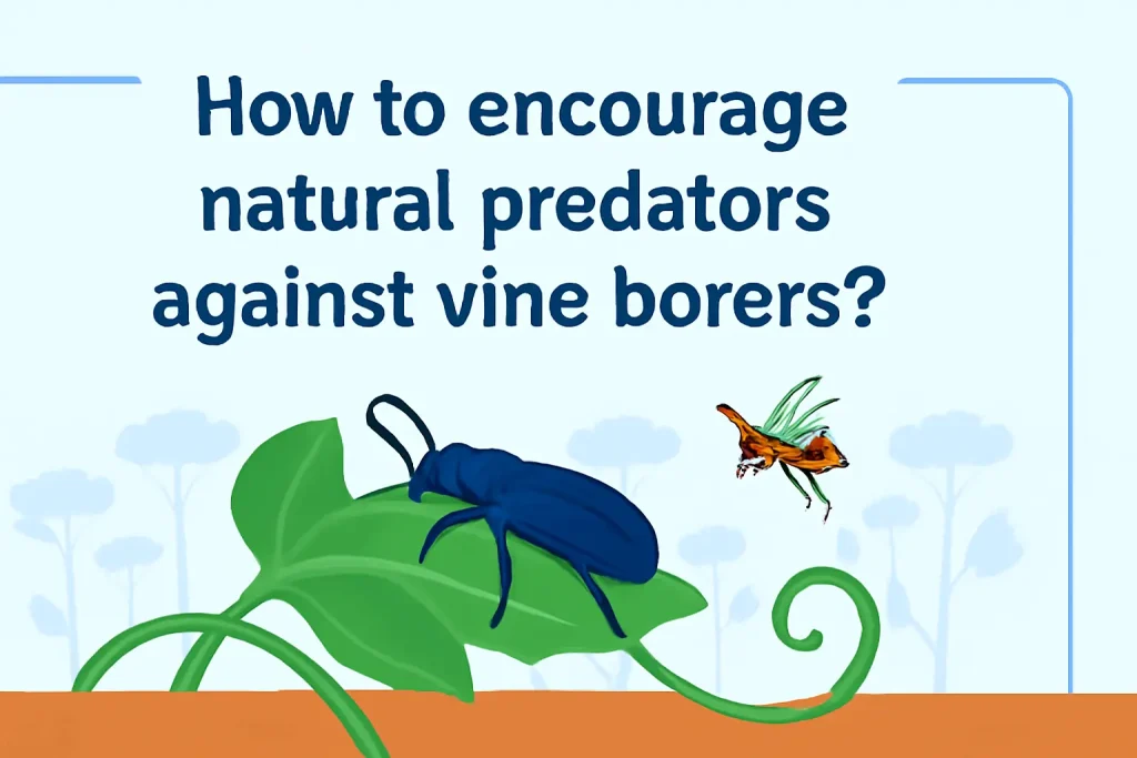 How to encourage natural predators against vine borers?