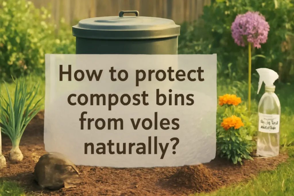 How to protect compost bins from voles naturally?