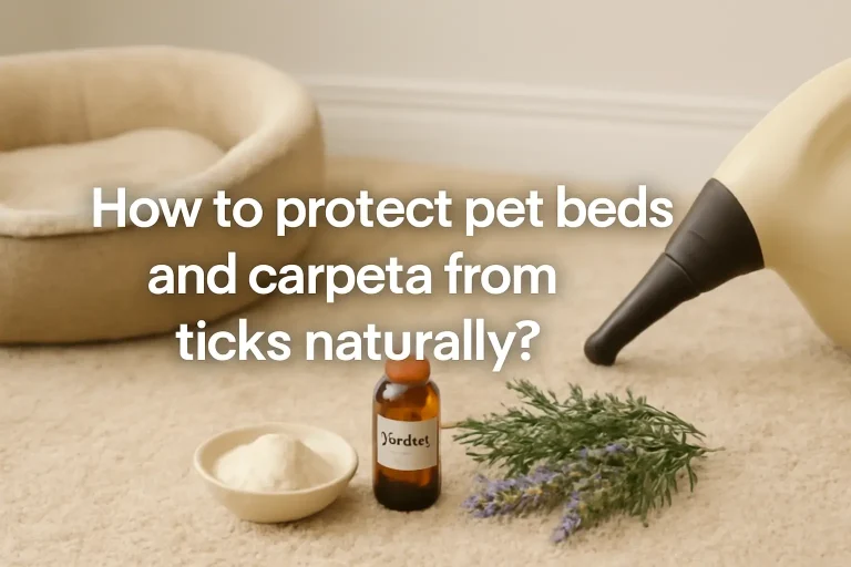 How to protect pet beds and carpets from ticks naturally?