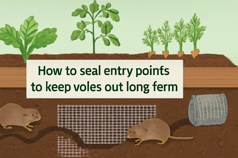 How to seal entry points to keep voles out long-term?