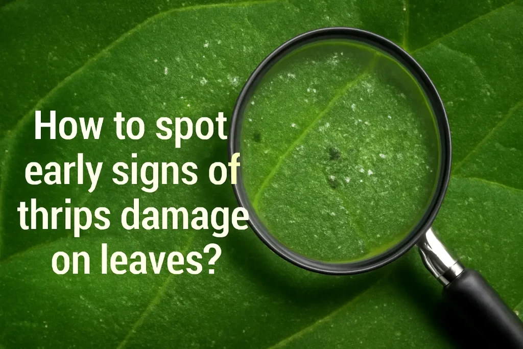 How to spot early signs of thrips damage on leaves?