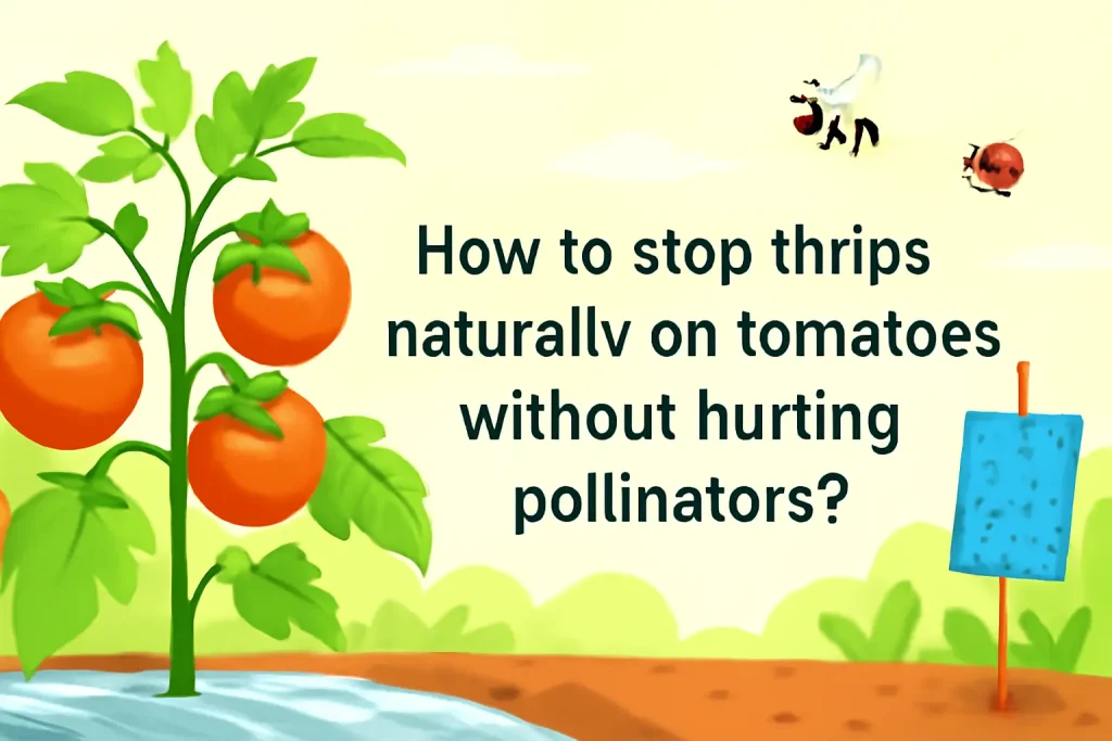How to stop thrips naturally on tomatoes without hurting pollinators?