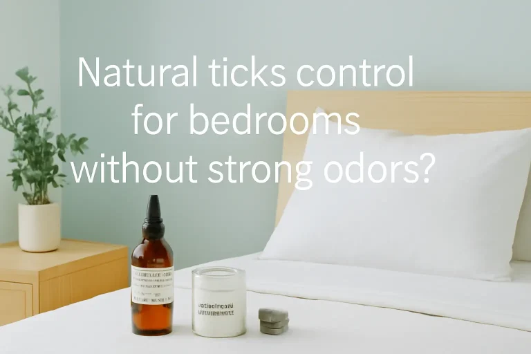 Natural ticks control for bedrooms without strong odors?