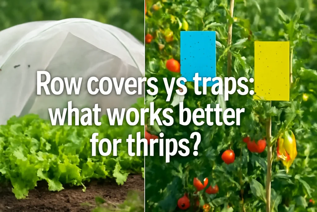 Row covers vs traps: what works better for thrips?