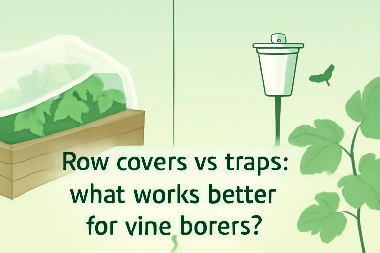 Row covers vs traps: what works better for vine borers?