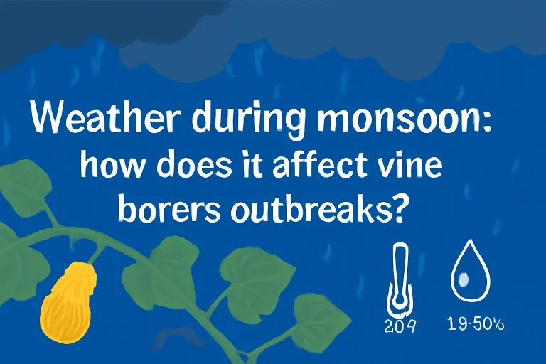 Weather during monsoon: how does it affect vine borers outbreaks?