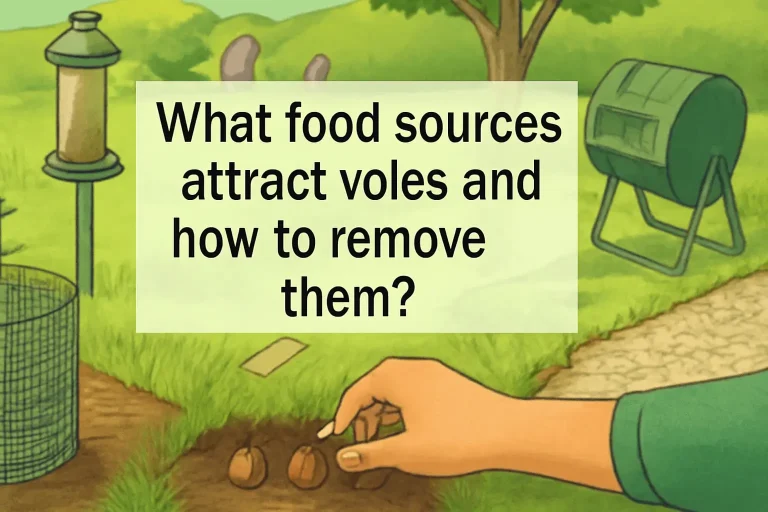 What food sources attract voles and how to remove them?