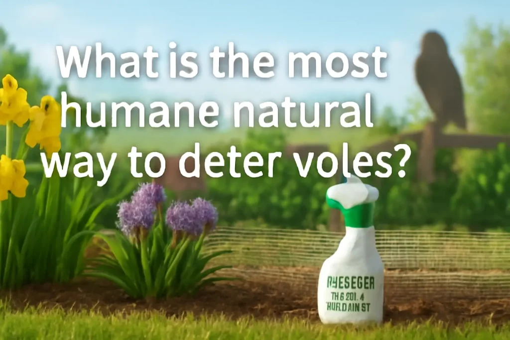 What is the most humane natural way to deter voles?