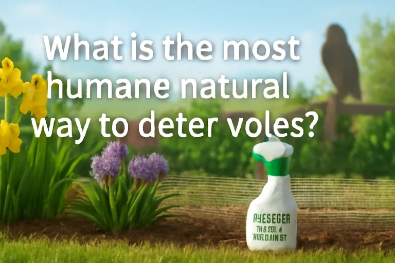 What is the most humane natural way to deter voles?