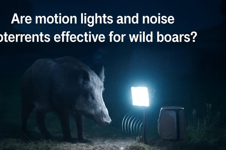 Are motion lights and noise deterrents effective for wild boars?