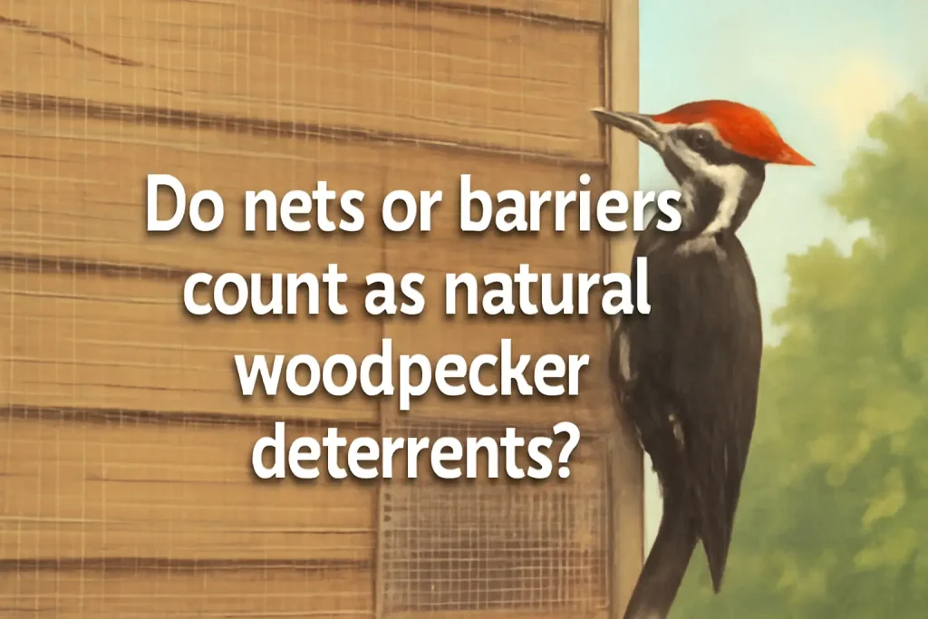 Do nets or barriers count as natural woodpeckers deterrents?