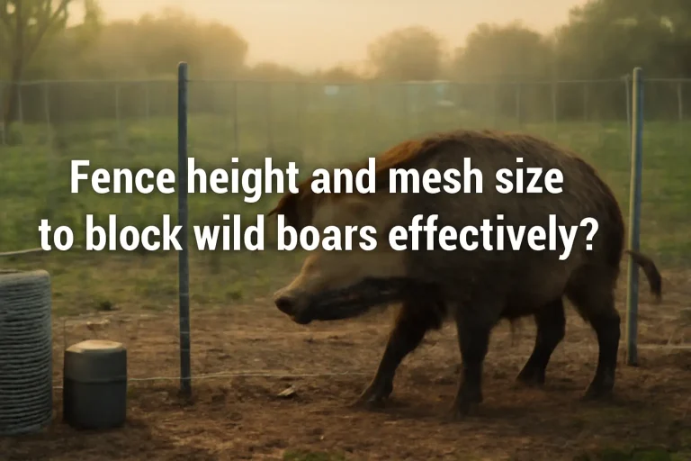 Fence height and mesh size to block wild boars effectively?